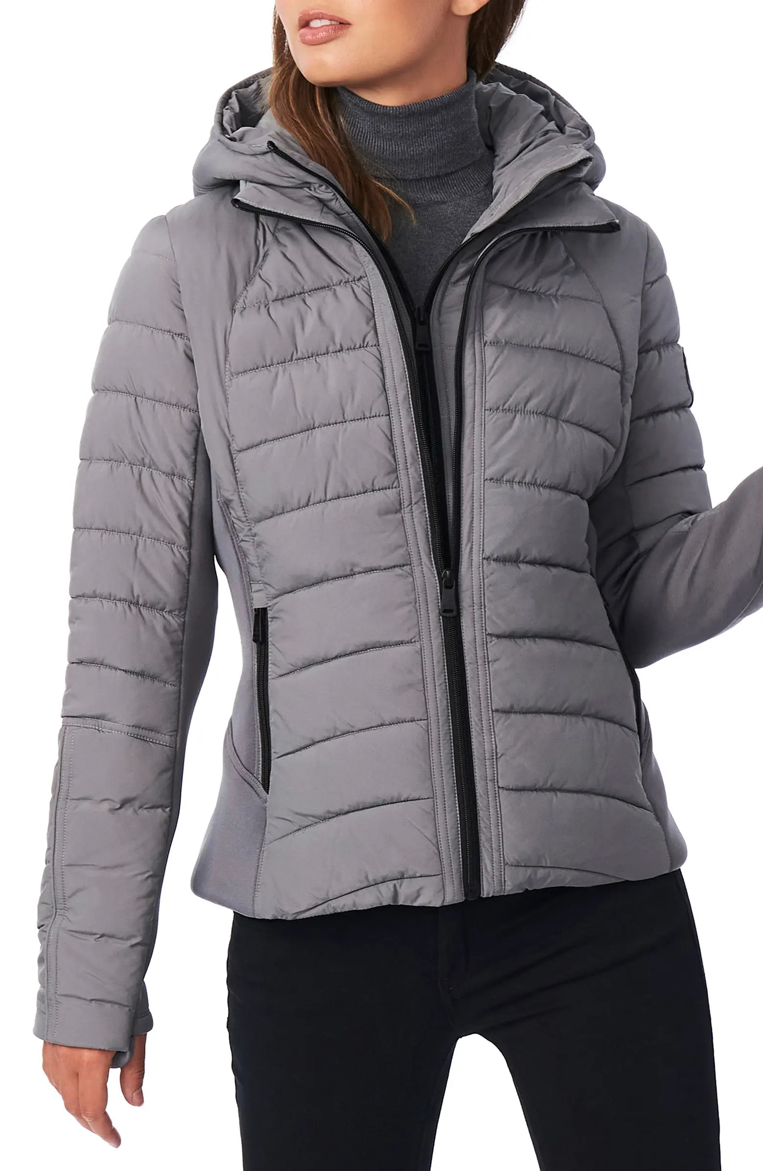 Hooded Quilted Water Repellent Jacket | Nordstrom