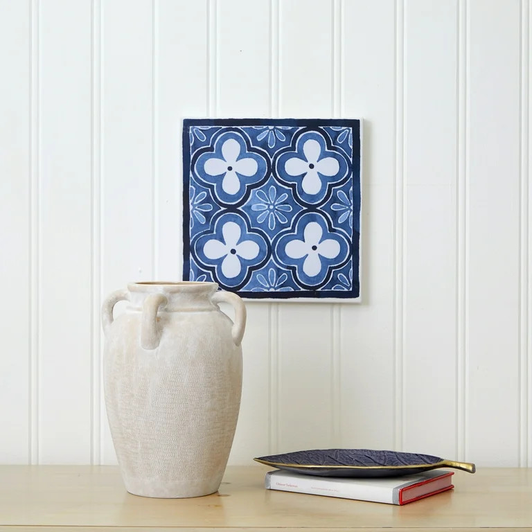 Mainstays 12" White Washed Textured Ceramic Vase | Walmart (US)