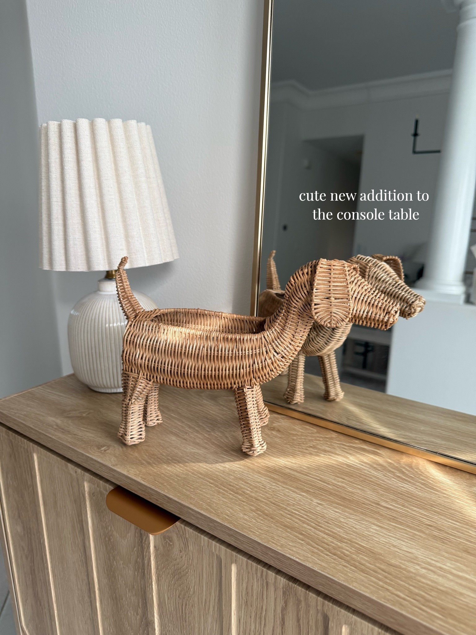 Couldn’t resist this cute rattan dachshund basket! I’m using it for honey’s dog waste bags & treats by the front door 😍

new arrivals, shoe console table, amazon prime day, target, entryway decor, dog mom, pet finds, fancythingsblog

#LTKHome