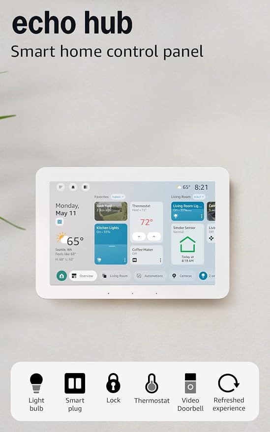Amazon Echo Hub (newest model), 8" smart home control panel, Experience a refreshed interface wit... | Amazon (US)