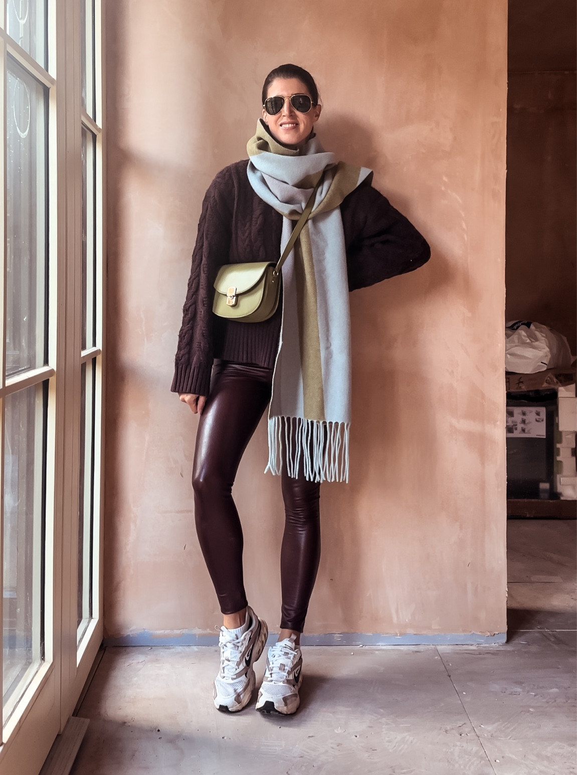 Literally the best shapewear leggings ever and they’re on sale - there’s a reason I’ve bought 4 pairs (5 reasons actually - scroll down)

I wear size small and these are the oxblood

Reason No.1 - they’re shapewear but not as you know it… and they’re not mucking around - these babies smooth like nothing else, do NOT cut in, don’t roll down and they’re wear all day comfy - holy grail

Reason No.2 - they’re the most realistic faux leather I’ve ever come across and you can wash them in the machine

Reason No.3 - the bottom of the leg isn’t hemmed so you can easily fold them under to shorten without any bulk for wearing with sneakers (like I’ve done here) OR you can wear them full length for inside boots

Reason No.4 - the vegan leather is rain resistant so these are my best friends for wet winter dog walks (I say winter but I wear these pretty much nonstop October-March)

Reason No.5 - they do NOT go baggy at the knees - tried and tested - worn my black pair over 100 times and they’re still looking good

Wearing size 10 in the knit - it’s an oversized fit anyway I’d say.x

#LTKCyberWeek #LTKCyberSaleUK 

#LTKsalealert