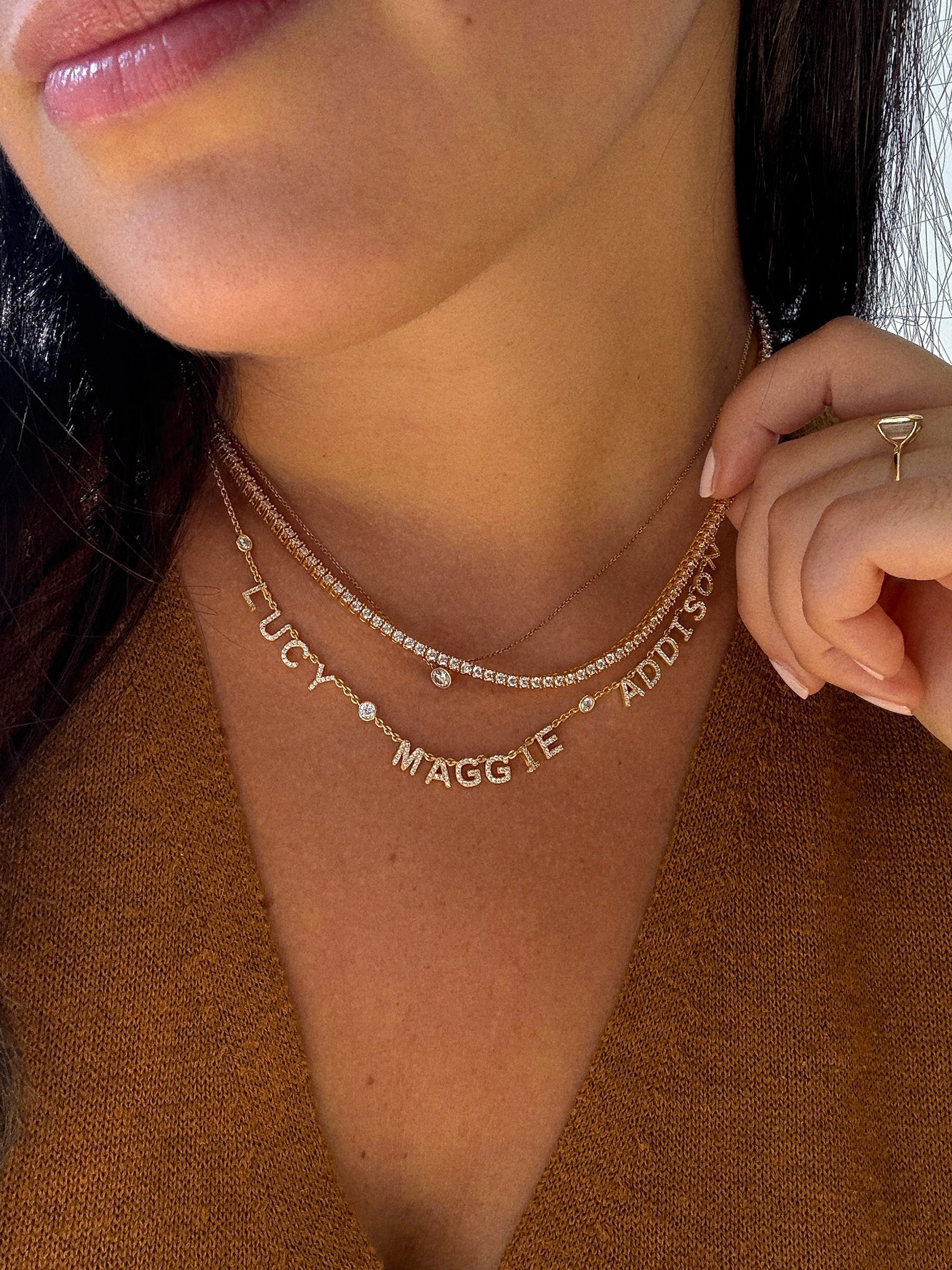 14K Gold Custom Multi Name Necklace - 2 Names | BaubleBar