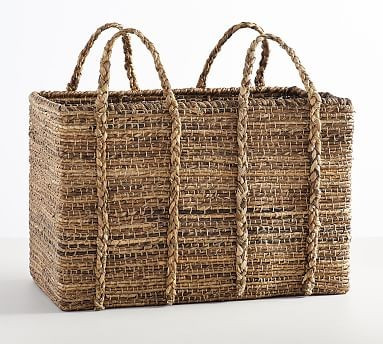 Wynne Coil Abaca Tall Rectangular Basket | Pottery Barn (US)