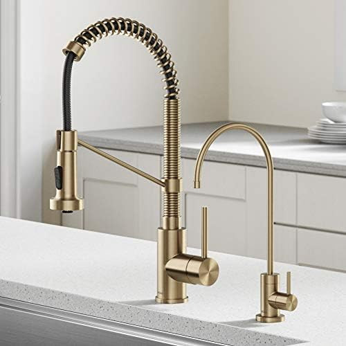 Kraus KPF-1610-FF-100BG Bolden Commercial Style Pull-Down Kitchen Purita Water Filter Faucet Comb... | Amazon (US)