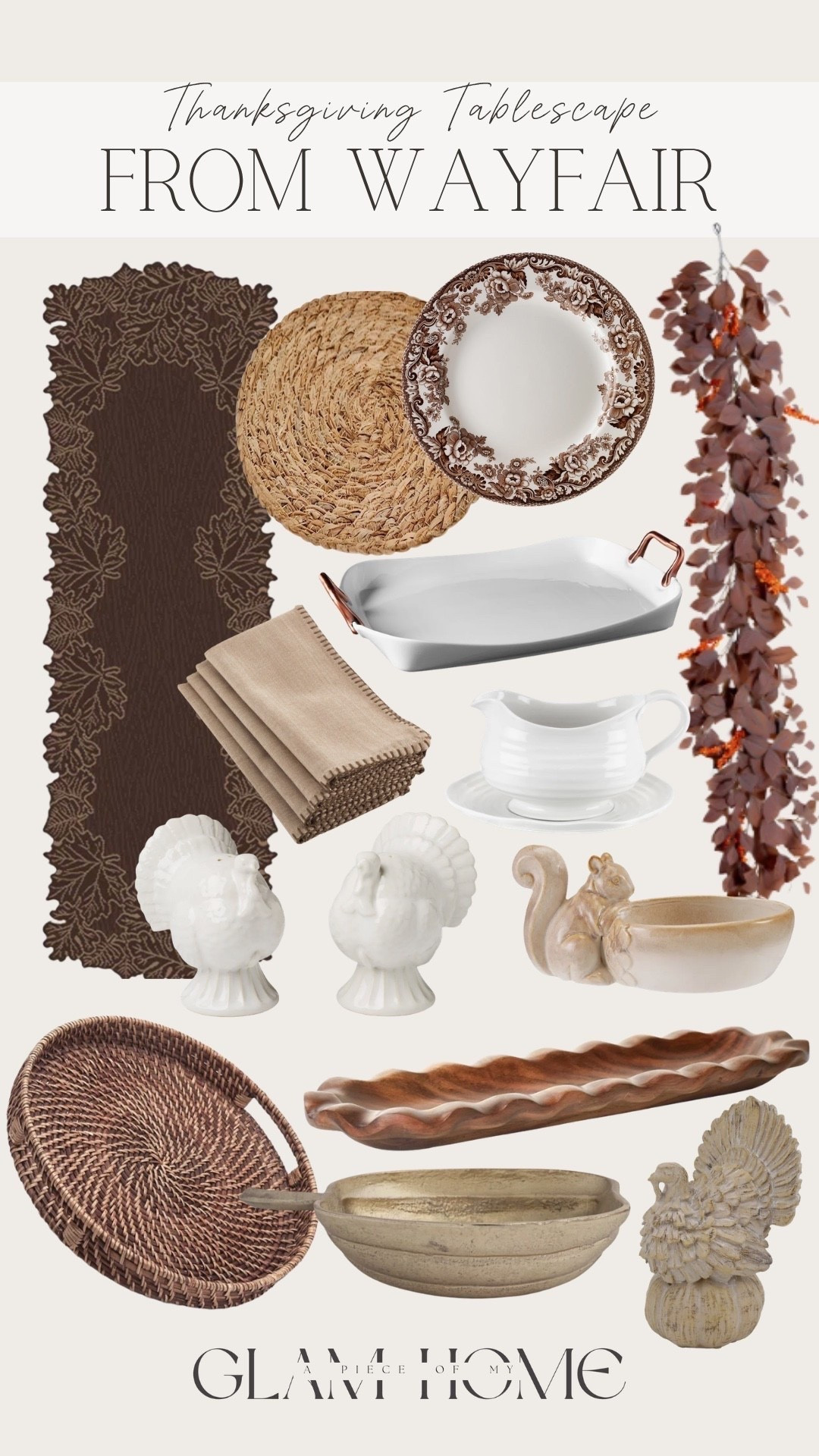 Wayfair fall tablescape, fall tablescape, fall table decor, fall dining room, fall entertaining, fall hosting, Thanksgiving table, Thanksgiving decor, autumn decor, autumn tablescape, cozy table setting, table setting, tablescape ideas, dining table decor, centerpiece ideas, fall centerpiece, neutral fall decor, warm fall decor, elegant fall decor, timeless home decor, neutral home, entertaining essentials, hosting essentials, Wayfair home, Wayfair decor, Wayfair finds, fall home decor, seasonal entertaining