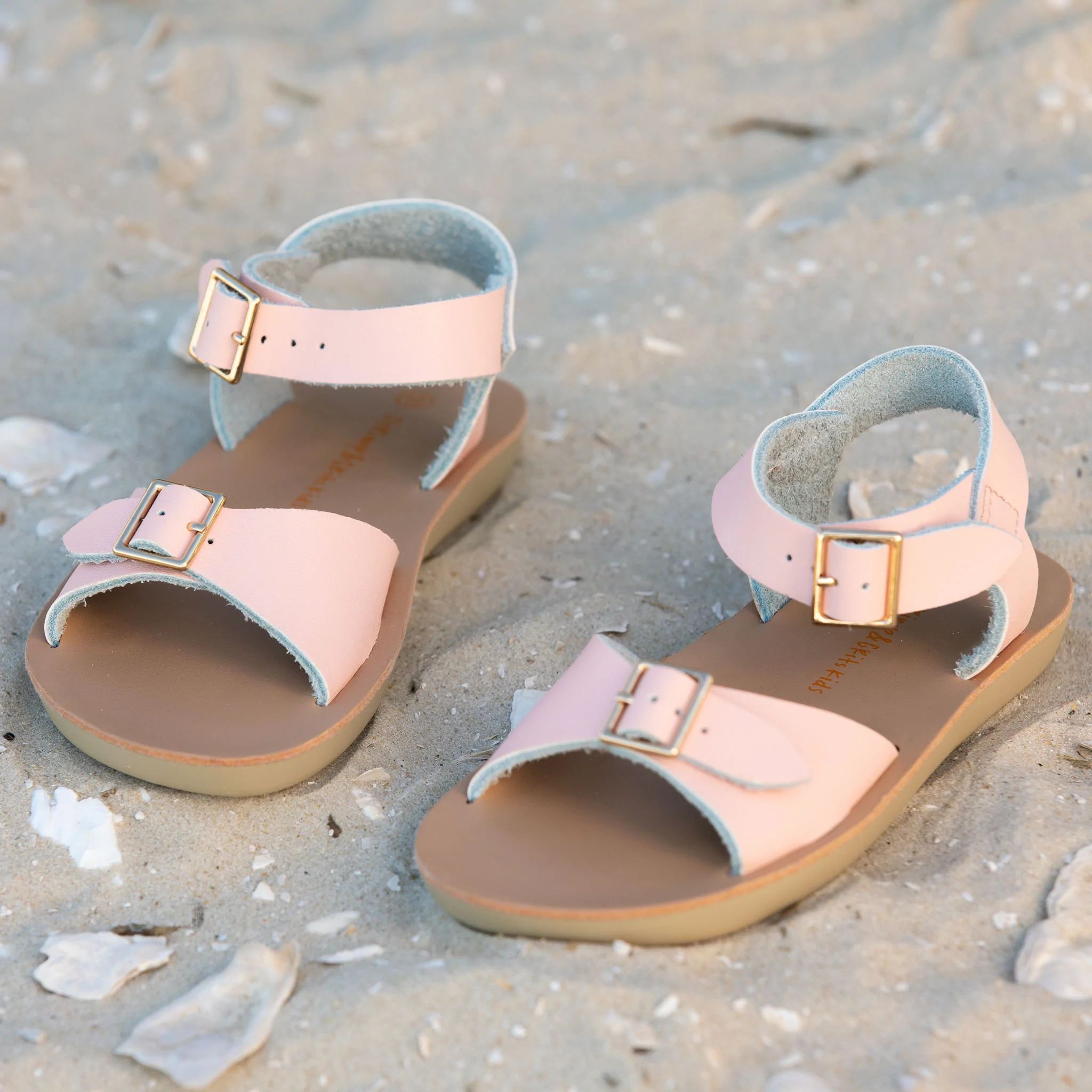 Girls Pink Leather Sandals - Shrimp and Grits Kids | Shrimp and Grits Kids