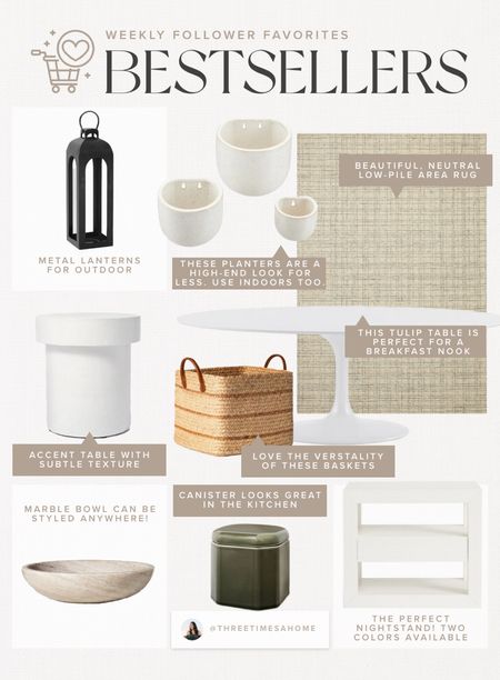 Home bestsellers - weekly follower favorites. Neutral organic modern home decor and furniture 

#LTKhome