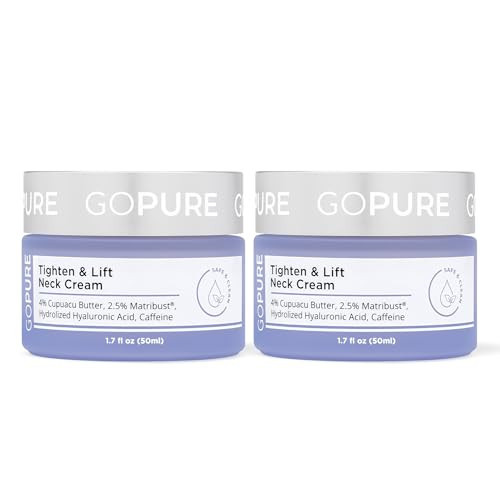 goPure Tighten & Lift Neck & Chest Moisturizer Cream for Visibly Firming, Tightening and Lifting Wrinkles & Crepey Skin, 1.7oz - Pack of 2 | Amazon (US)
