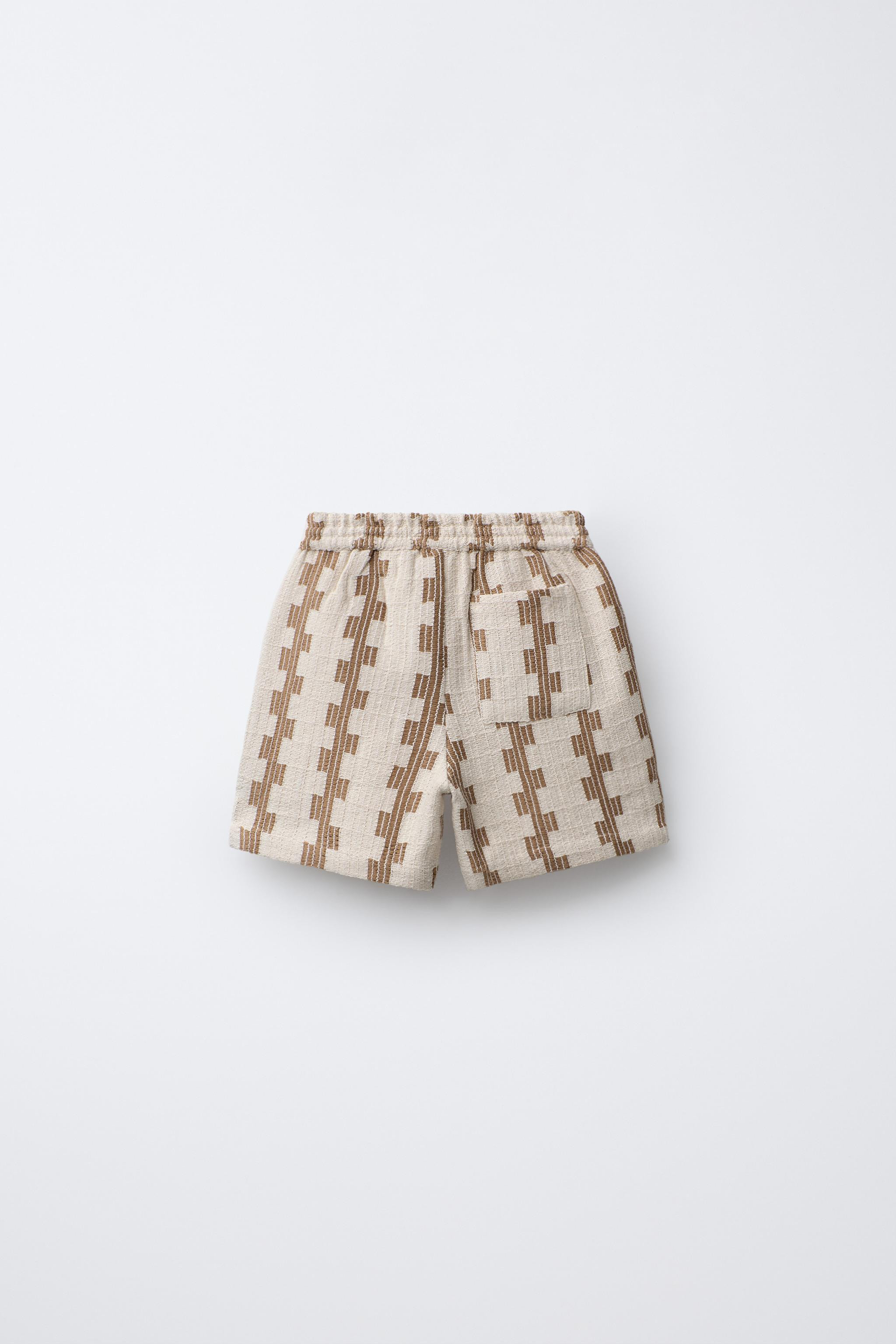 PRINTED TEXTURED SHORTS | Zara US