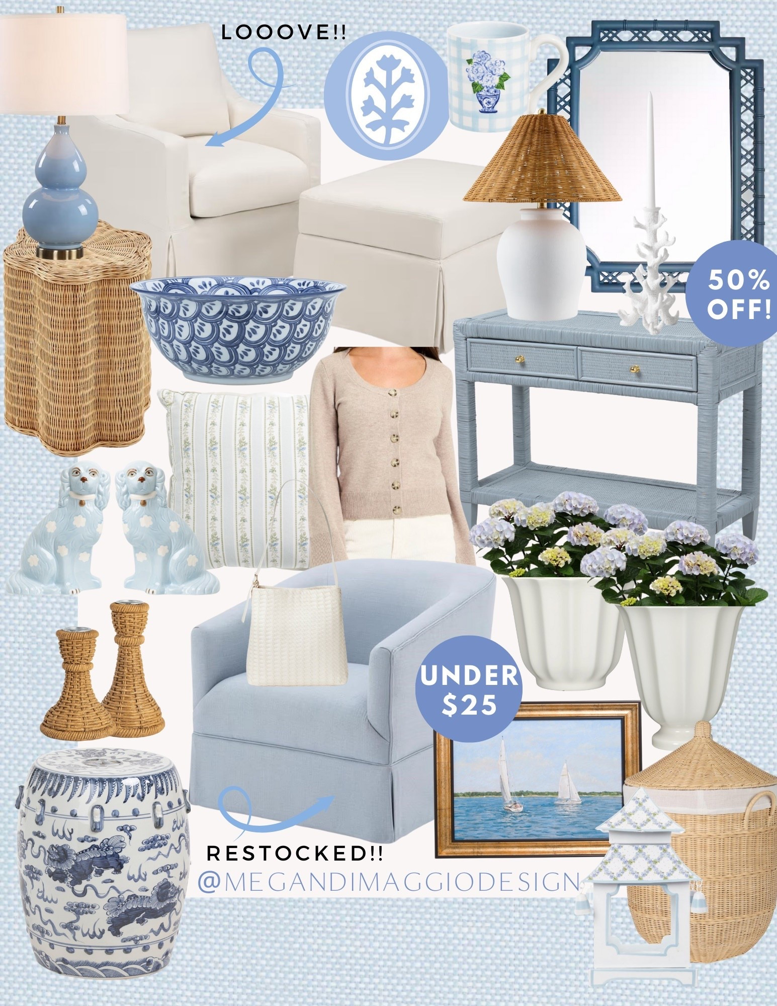Sharing tons of designer dupes brand new arrivals for the coastal home that you won’t want to miss!! 

Including restocks for this Serena & Lily look for less blue swivel chair, new blue rattan console table under $150 🤯, affordable bedding for a refresh, new swivel & storage ottoman, and SO MUCH more linked!! 🙌🏻

#LTKSaleAlert #LTKHome #LTKFindsUnder100