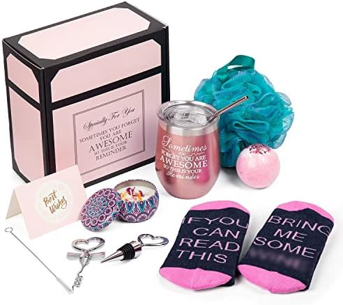 Wine Gifts for Women Wine Insulated Tumbler Birthday Gift for Wine Lover Christmas Gift Basket fo... | Amazon (US)