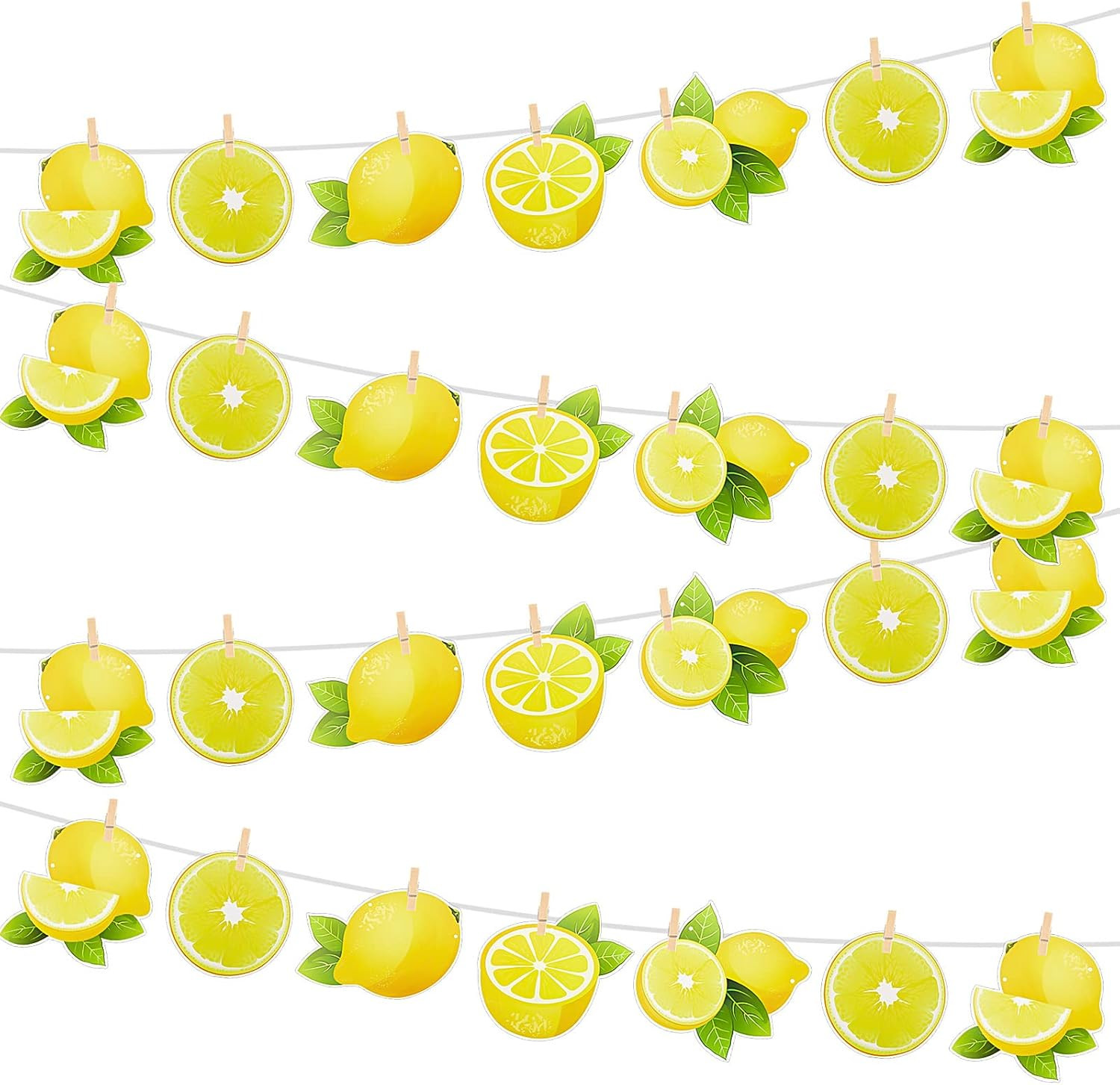 4 Pcs Lemon Banner Citrus Lemonade Party Sign Lemon Party Decorations Yellow Lime Birthday Decora... | Amazon (US)