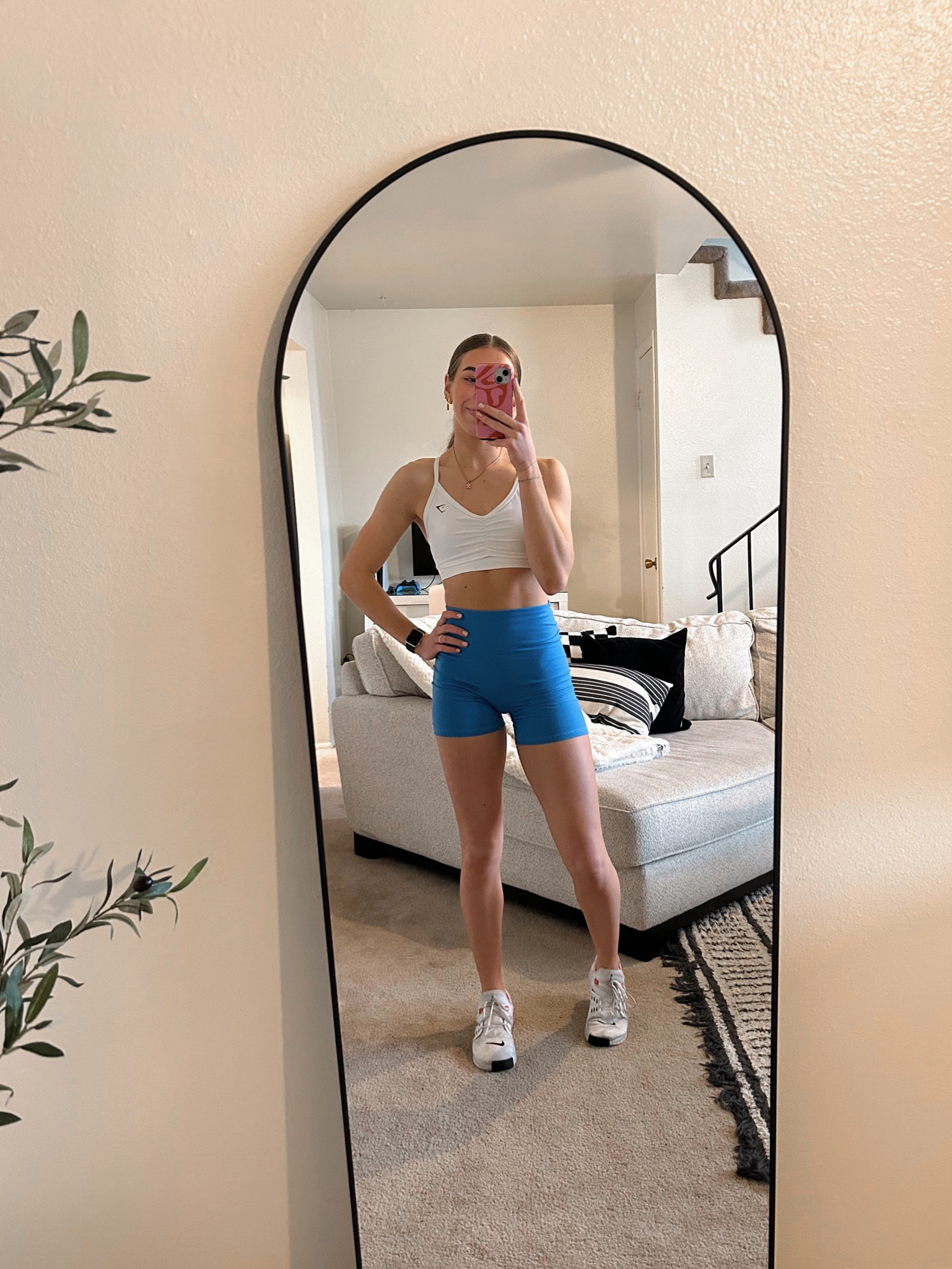 I am constantly grabbing for this outfit!! It’s my go to! These shorts are buttery soft and come in SO many colors! They fit true to size! Also this sports bra will go with EVERYTHING you own. I can wear it with all my shorts and leggings in my closet 🫶🏼

#LTKfitness #LTKfindsunder50 #LTKstyletip