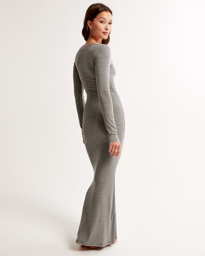 Women's Lounge Long-Sleeve Maxi Dress | Women's Intimates & Sleepwear | Abercrombie.com | Abercrombie & Fitch (US)