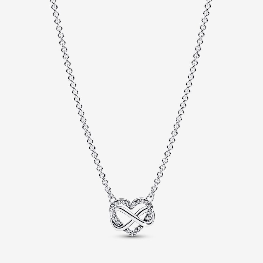 Sparkling Infinity Heart Collier Necklace | Pandora (UK)