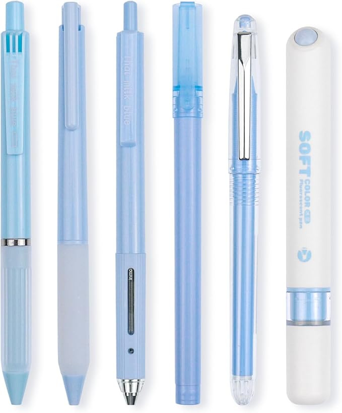 Gel Pens Set Cute Pens, Retractable Gel Ink Black Aesthetic Pens with Highlighter Needle Point Pe... | Amazon (US)