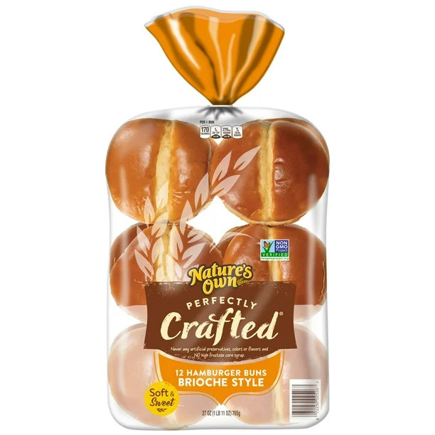 Nature's Own Perfectly Crafted Brioche Style Hamburger Buns 12 ct. | Sam's Club