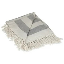 DII Rustic Farmhouse Cotton Cabana Striped Blanket Throw with Fringe For Chair, Couch, Picnic, Ca... | Walmart (US)