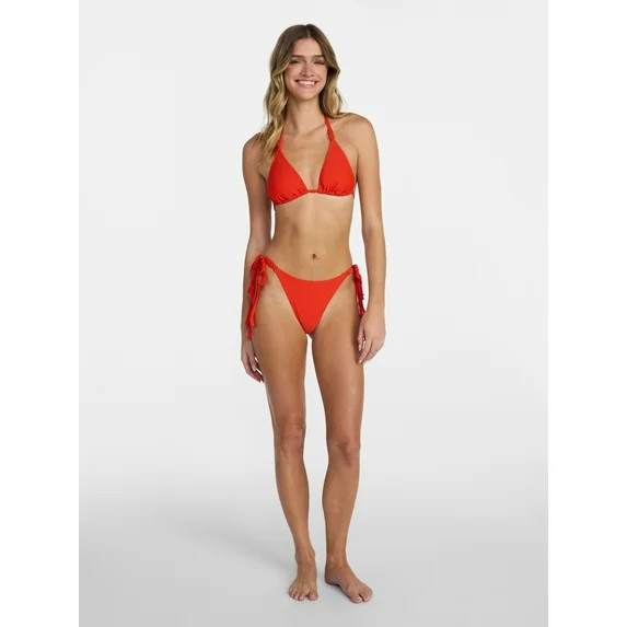No Boundaries Macrame Triangle Bikini Top, Women's XXS-XXL | Walmart (US)