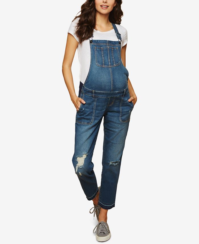 Indigo Blue Motherhood Maternity Denim Overalls & Reviews - Maternity - Women - Macy's | Macys (US)