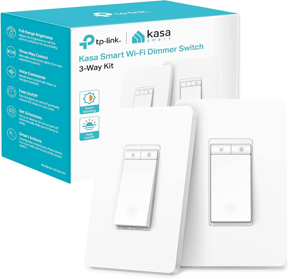 Kasa Smart 3 Way Dimmer Switch KIT, Dimmable Light Switch Compatible with Alexa, Google Assistant... | Amazon (US)