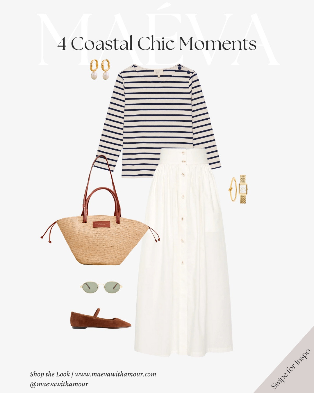 4 Coastal Chic Moments ☀️ Stripes, structure, and a soft breeze of French flair… I styled 4 striped pieces into timeless summer outfits, each with a different twist on coastal elegance! From classic marinière moments to sleeveless knits and soft linen textures, these looks are made for strolls, seaside cafés, and everything in between!

✨ Which one is your favorite?

❤️ Adore these looks? Comment SHOP to receive a DM with the link or head to the link in bio to shop the looks & more! 

👉 Save & Follow to discover French-inspired style and wardrobe tips, designed to elevate your everyday fashion!

With Amour, M.

#frenchstyle #capsulewardrobe  #summercapsule #wardrobeinspo #ootd #outfitinspo #coastalstyle 

#LTKSeasonal #LTKStyleTip #LTKTravel