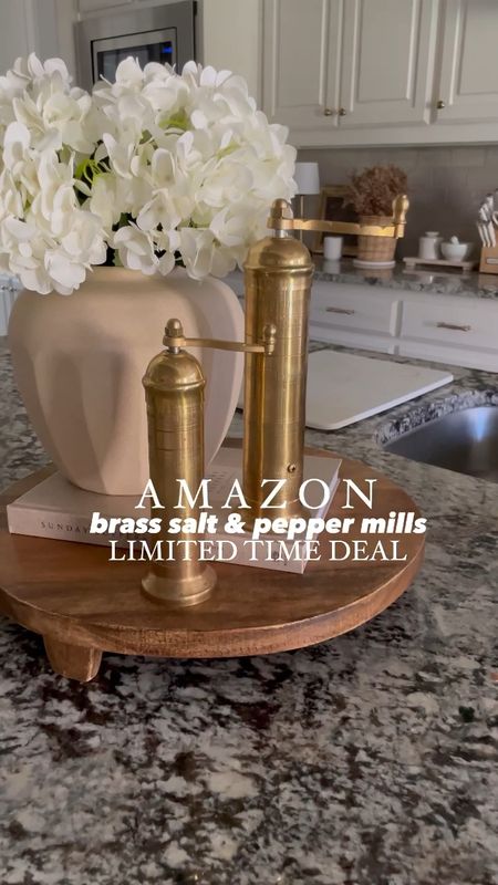 Our brass salt and pepper mills are on deal today! 

home decor, our everyday home, Area rug, home, console, wall art, swivel chair, side table, sconces, coffee table, coffee table decor, bedroom, dining room, kitchen, light fixture, amazon, Walmart, neutral decor, budget friendly, affordable home decor, home office, tv stand, sectional sofa, dining table, dining room

#LTKsalealert #LTKhome #LTKVideo