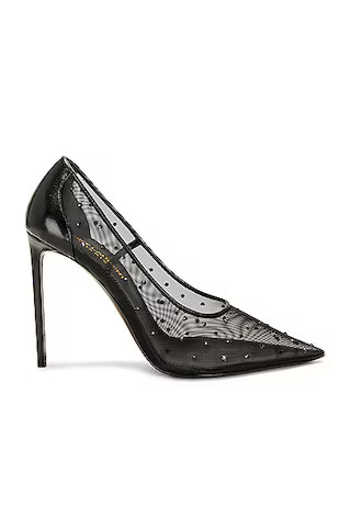 Saint Laurent Anja Pump en Nero | FWRD | FWRD 