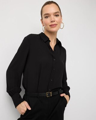 Women's Soft Shirt in Black size Large | White House Black Market | White House Black Market
