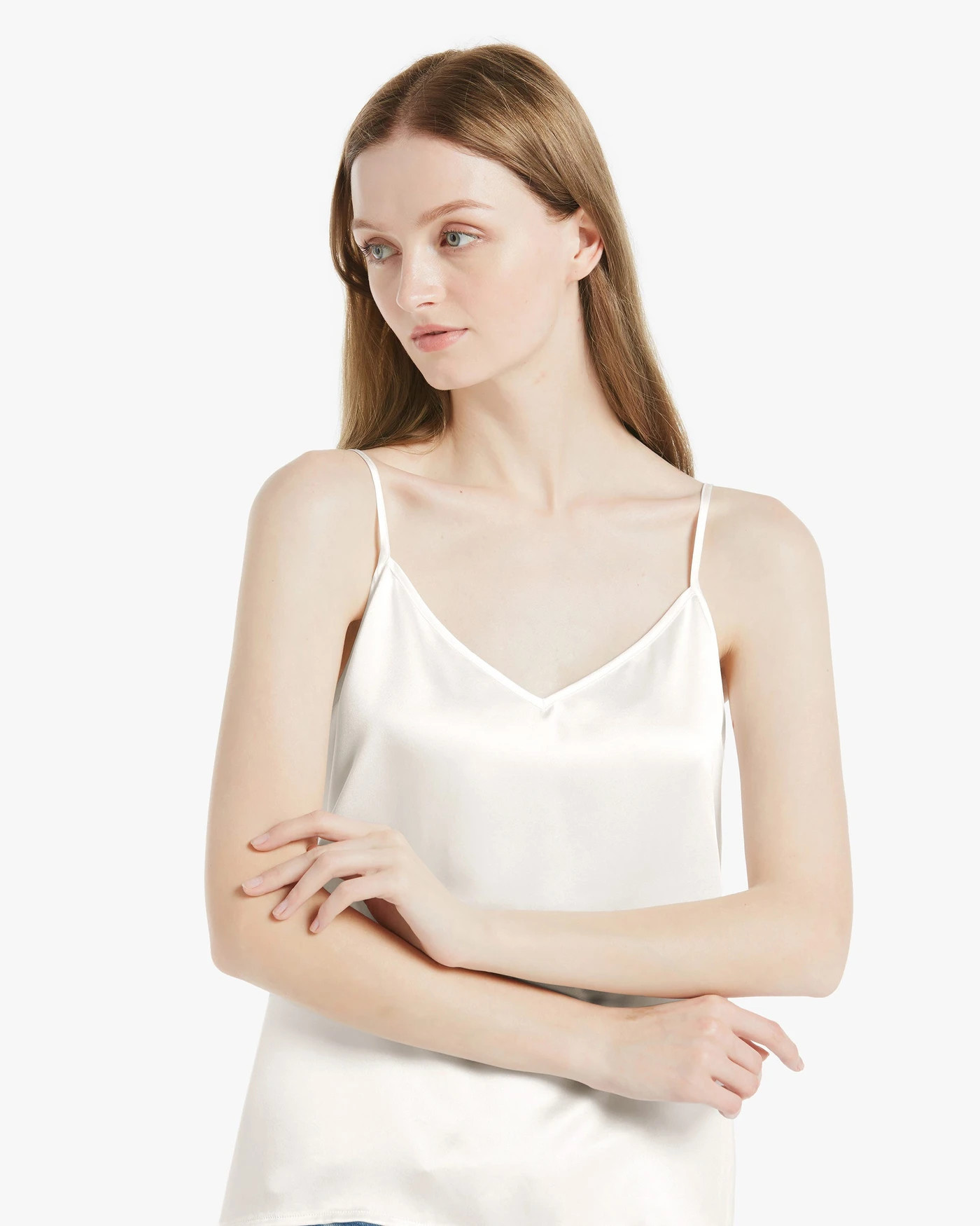 V Neck Front and Back Silk Camisole | LilySilk