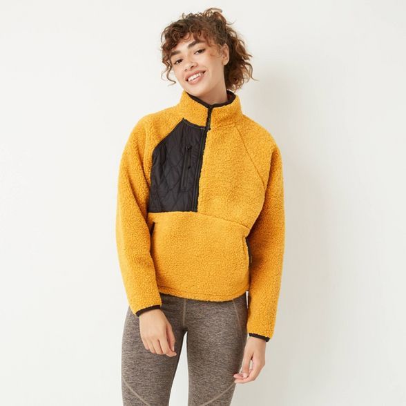 Women's 1/2 Zip Sherpa Pullover Sweatshirt - JoyLab™ | Target