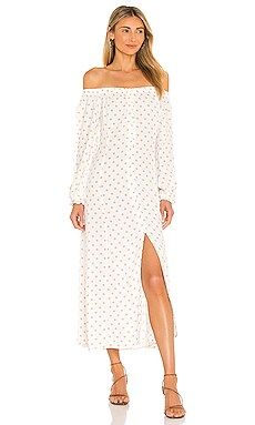 AFRM Rica Dress in Blanc and Nude Polka Dot from Revolve.com | Revolve Clothing (Global)