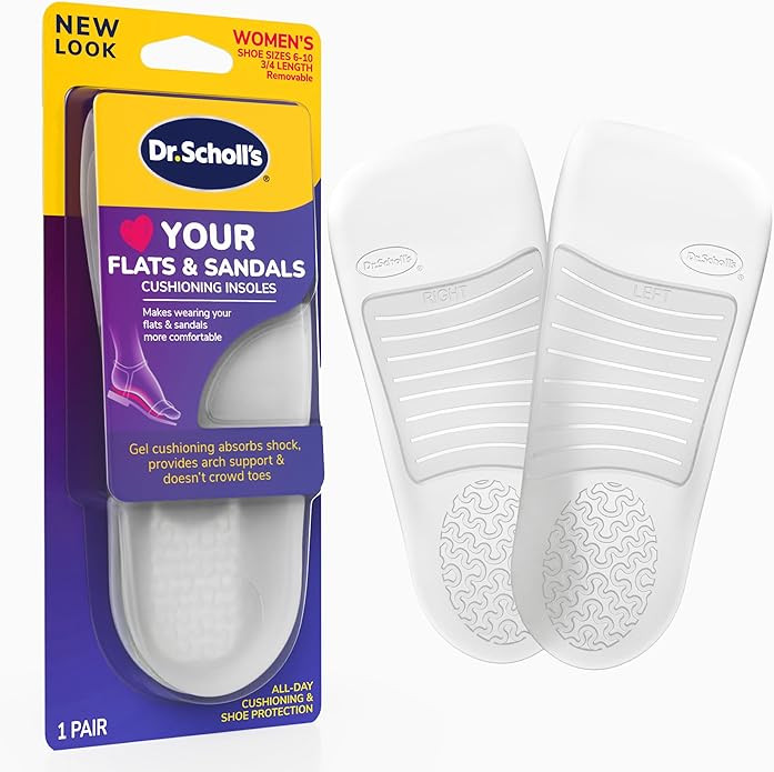 Dr. Scholl's Love Your Flats & Sandals 3/4 Length Insoles, All-Day Comfort, Relieve & Prevent Sho... | Amazon (US)