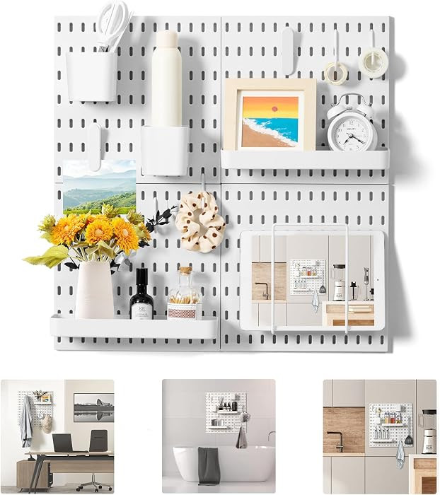 VUSIGN Pegboard Combination Wall Organizer Kit, 4 Pieces Pegboards and 17 Accessories Modular Han... | Amazon (US)