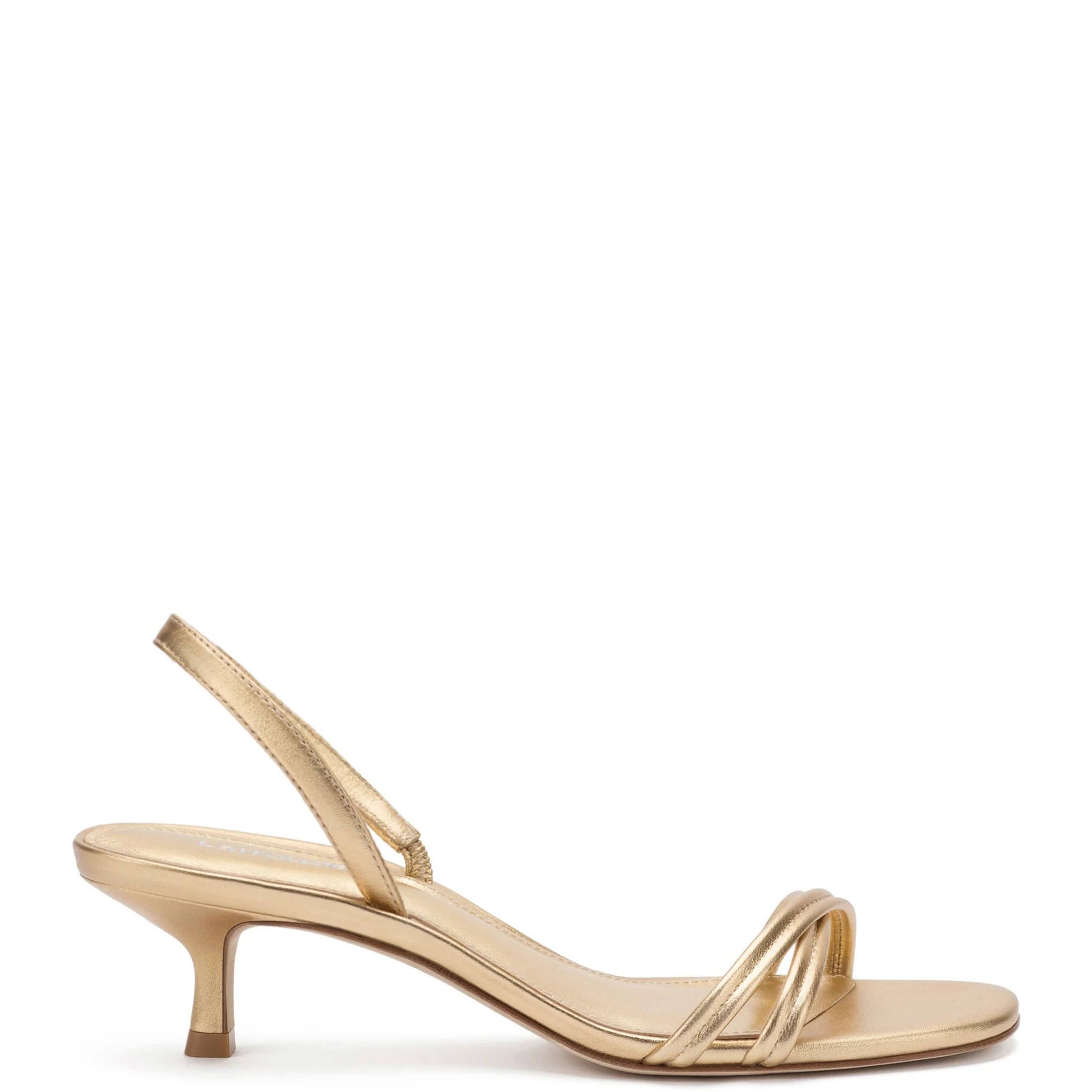 Mini Annie Sandal In Gold Metallic Leather | Larroude