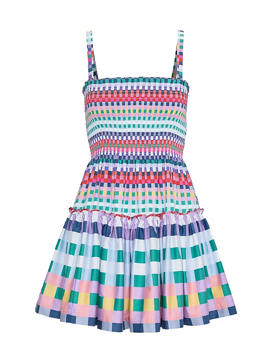 Women's The Seraphina Mini Nap Dress - Multi Gingham - Size Small | Saks Fifth Avenue