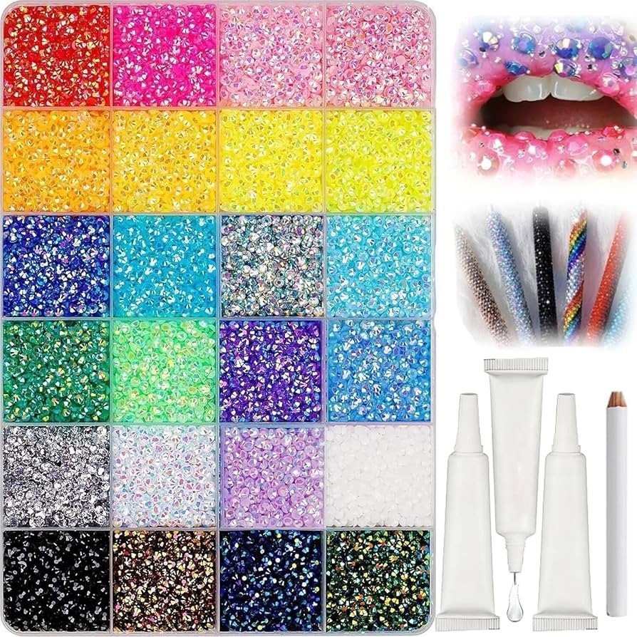 Colorful DIY Resin Rhinestone Kit for Bedazzling, Resin Jelly Rhinestones for Bedazzling, Multico... | Amazon (US)