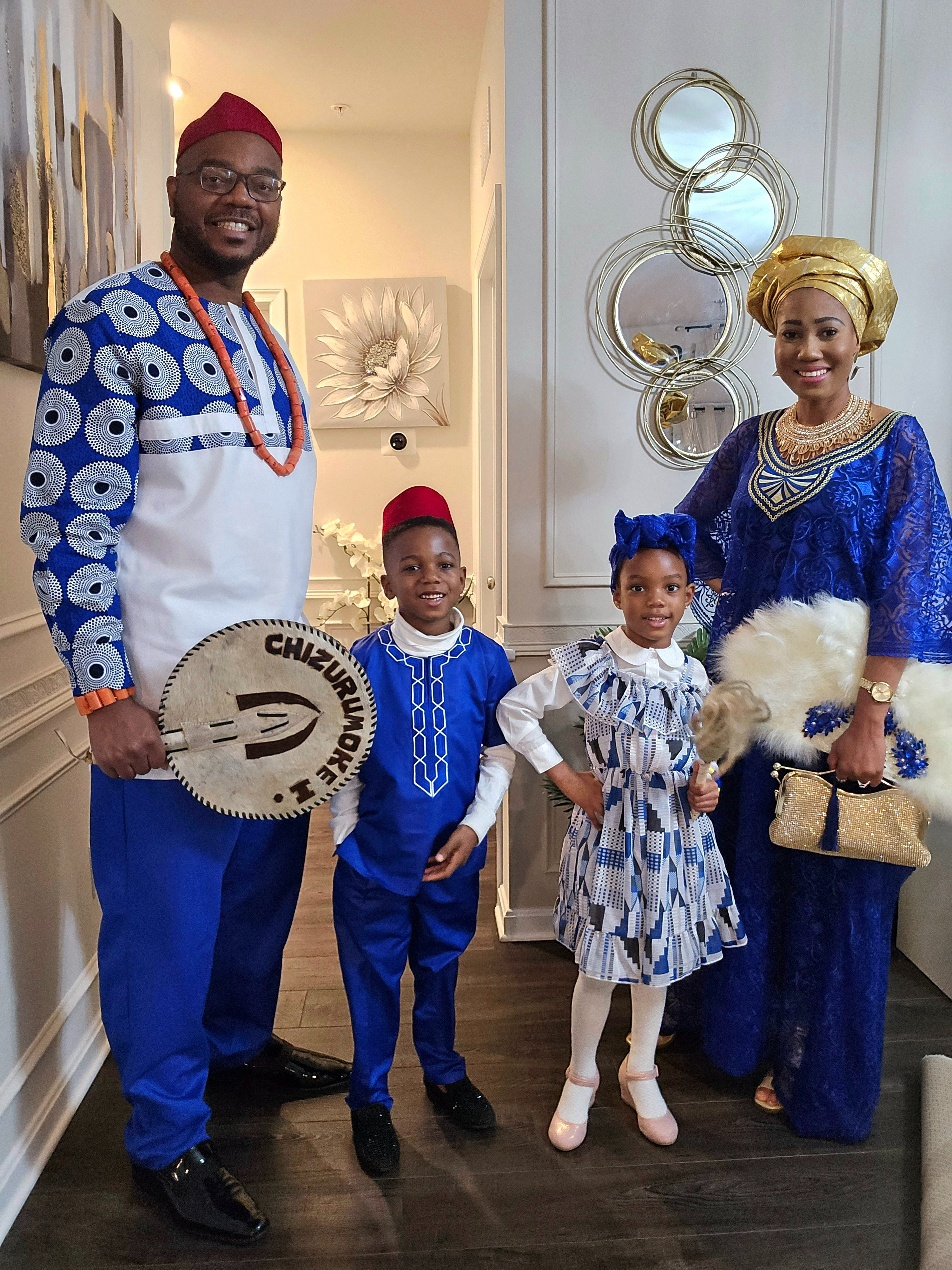 African matching outfits from Amazon. #Ankara #Nigeria - Dad: 6ft 3in, XXL in both pants and shirt(bought separately). XL would be a better fit.- Boy: 6 years old, Wearing XL in kid's set.- Girl: 4 years old, Wearing Size 6 years old in dress. - Mum: 5ft 6in, Wearing one size fits all in lace kaftan 

#LTKStyleTip #LTKParties #LTKFindsUnder100