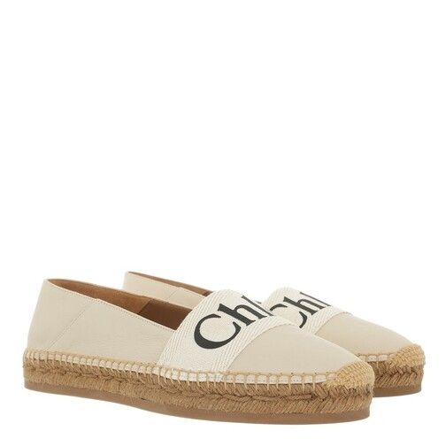 Chloé Woody Espadrille Leather & Canvas White | Espadrille | fashionette | Fashionette (DE)