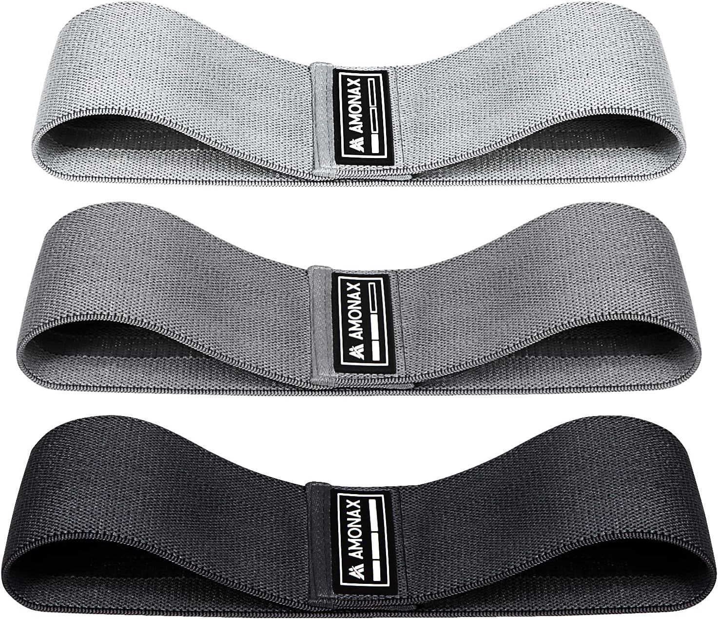 Amonax Fabric Resistance Bands 3 Pack Glute Bands for Legs and Glutes | Amazon (UK)