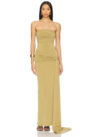 Lovers and Friends Adley Gown in Moss Green from Revolve.com | Revolve Clothing (Global)