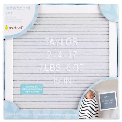 Pearhead® Felt Letter Board Set in Grey | Bed Bath & Beyond