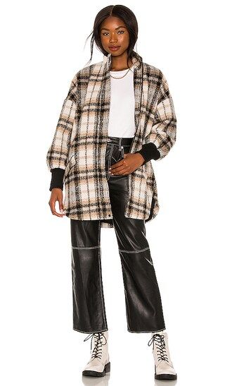 Plaid Times Coat in Ivory | Revolve Clothing (Global)