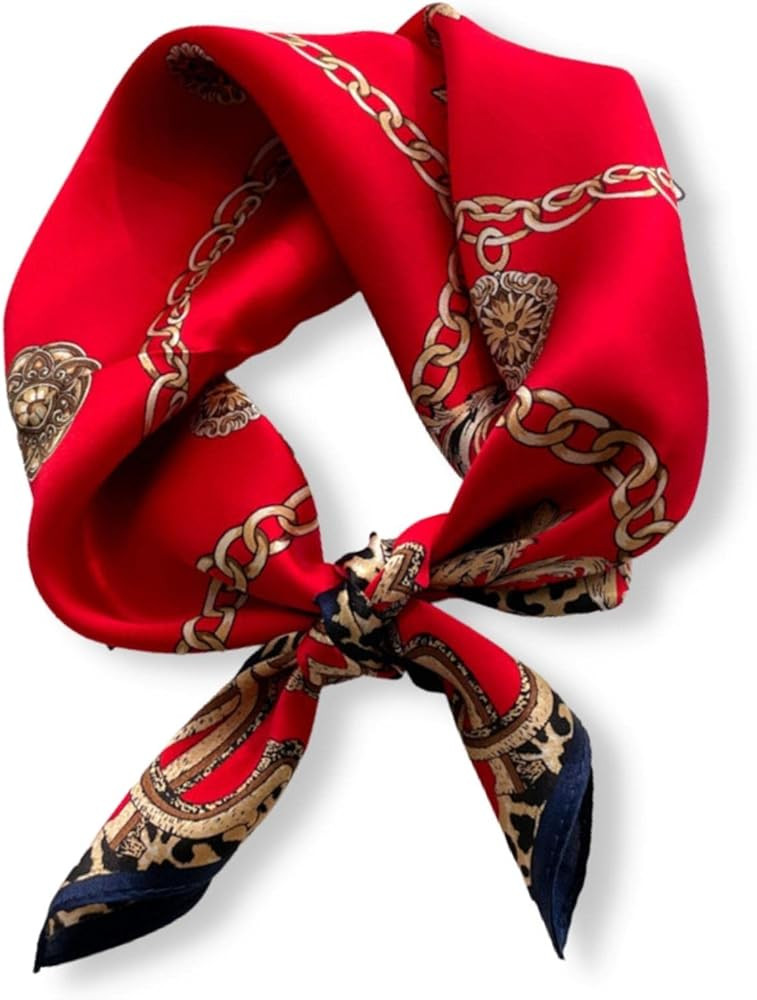 PoeticEHome 100% Mulberry Silk Neck Scarf 21"x21" Small Square Scarfs for Women Gift Packed | Amazon (US)