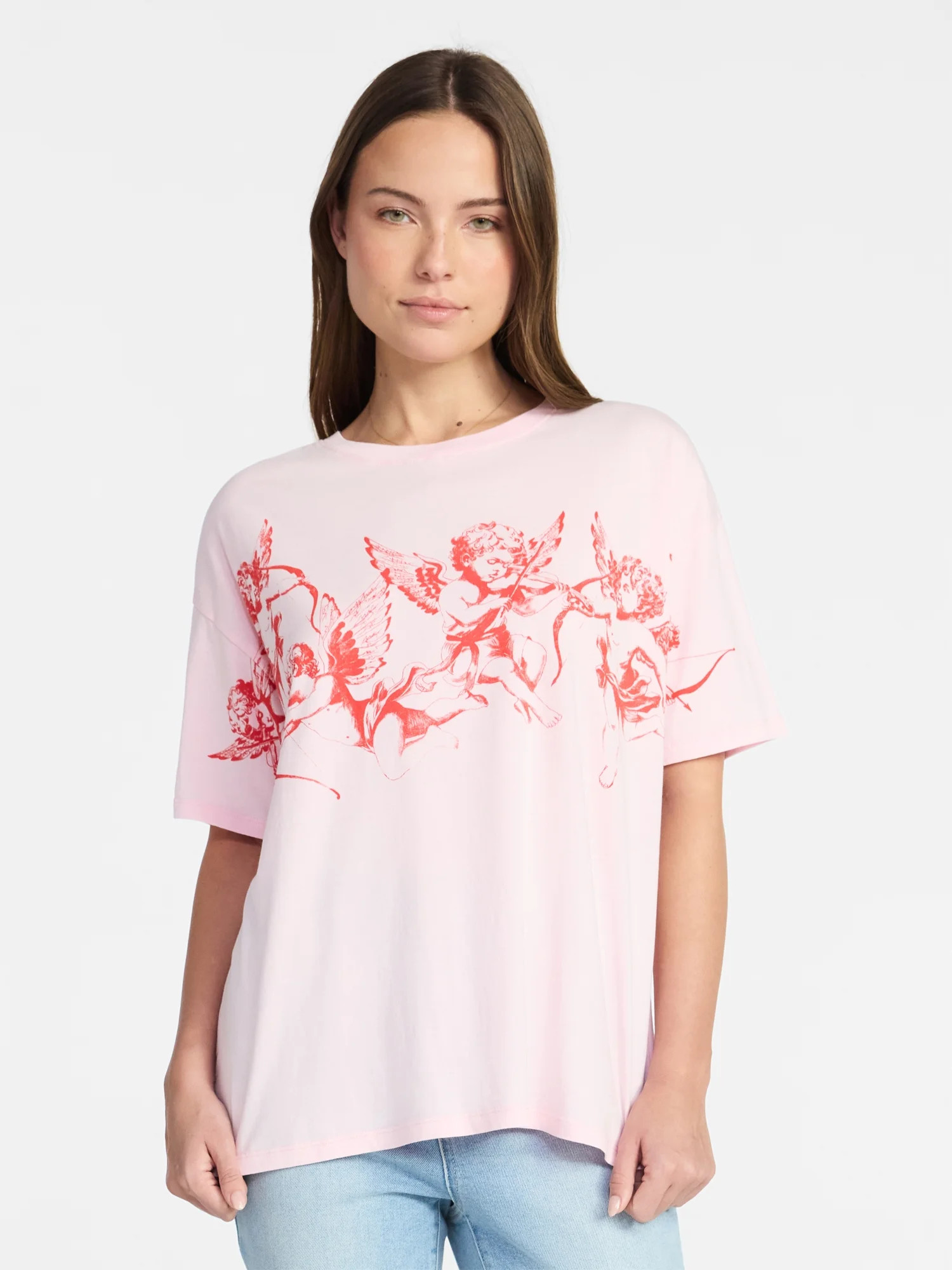 Valentine's Day Women's Cupid Cluster Graphic Tee from Way to Celebrate, Sizes S-XXXL | Walmart (US)