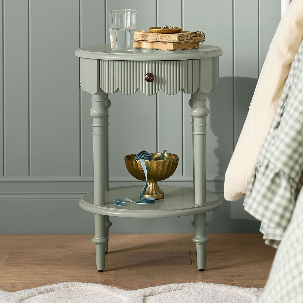 Chris Loves Julia Scallop Nightstand (16d") | Pottery Barn Teen