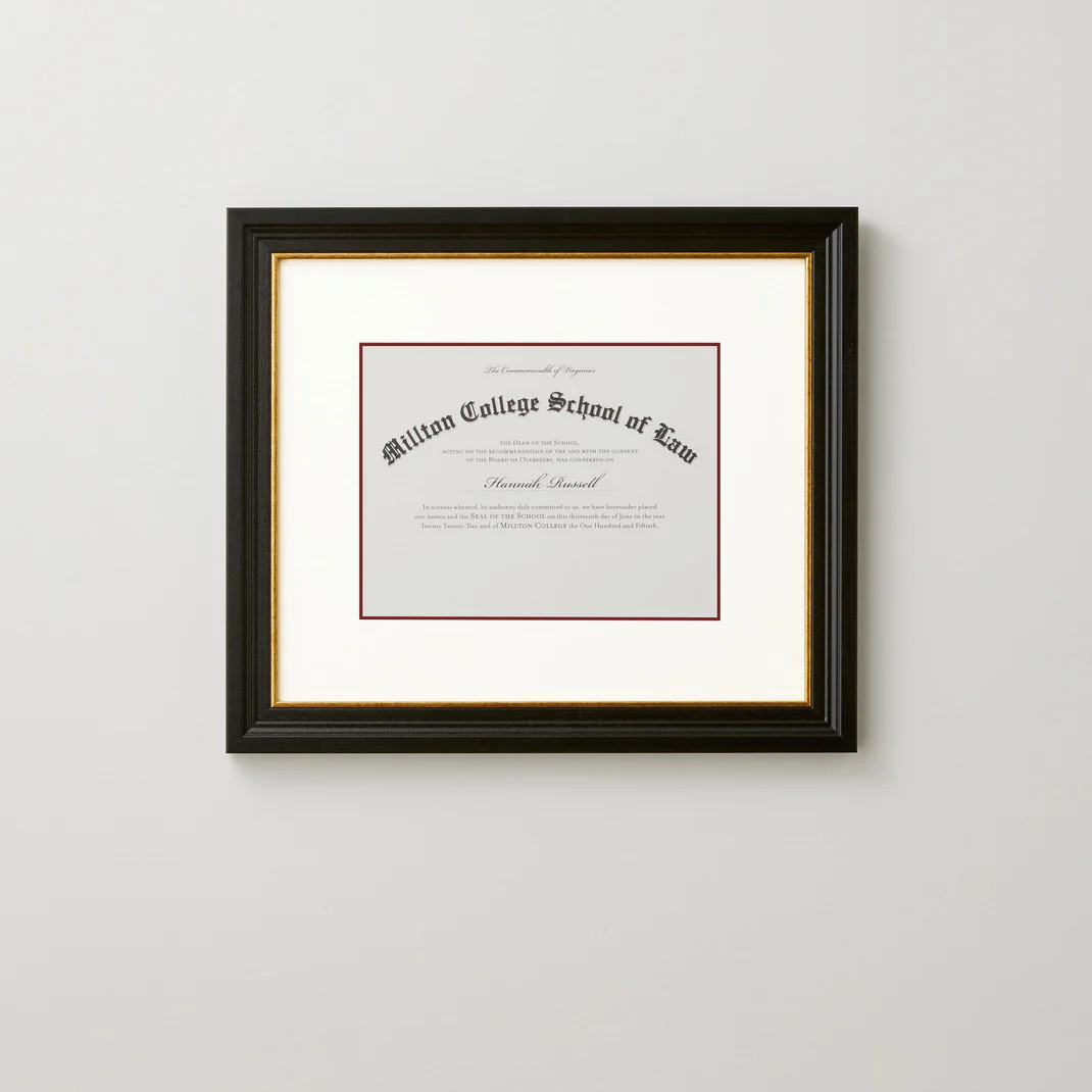 Black painted frame with gold detail | Framebridge