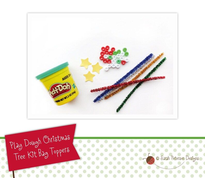 Instant Download PRINTABLE  Play Dough Christmas Tree Kit Bag | Etsy | Etsy (US)