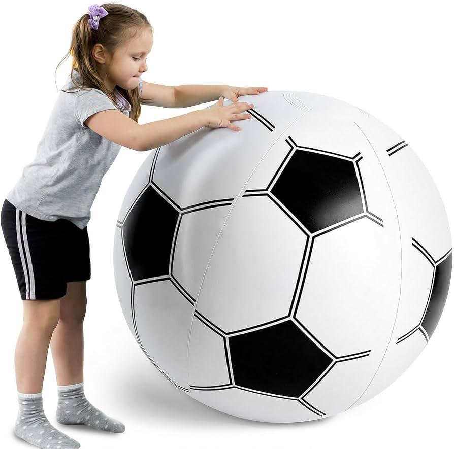 Shindel 27-Inch Giant Inflatable Soccer Ball - Soccer Themed Party Decor & Beach Pool Games, Heav... | Amazon (US)
