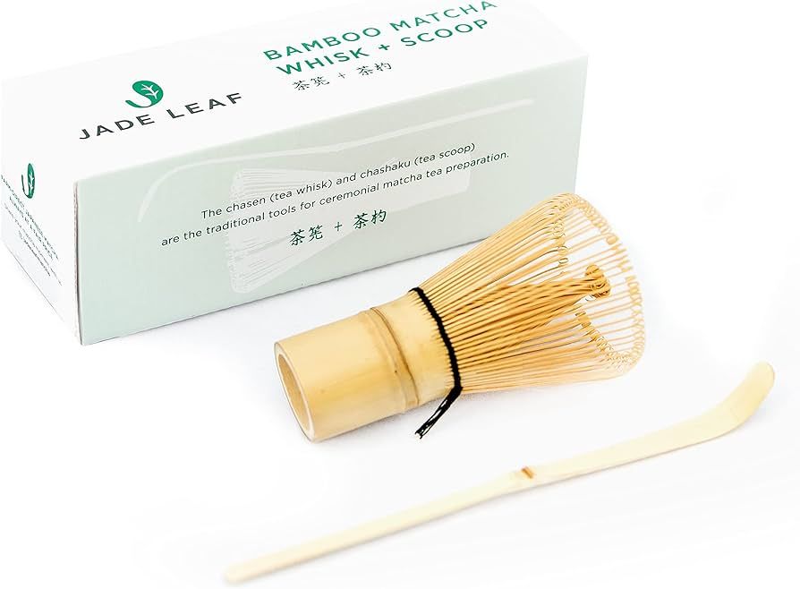 Jade Leaf Matcha Traditional Bamboo Whisk (Chasen) + Scoop (Chashaku) - Replacement Tea Set For F... | Amazon (US)